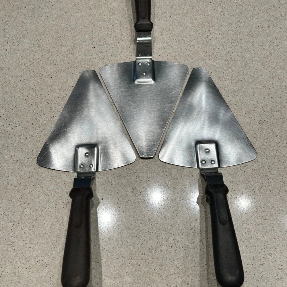 Extra Large Pizza Pie Server with Black Offset Handle (Setof 3)